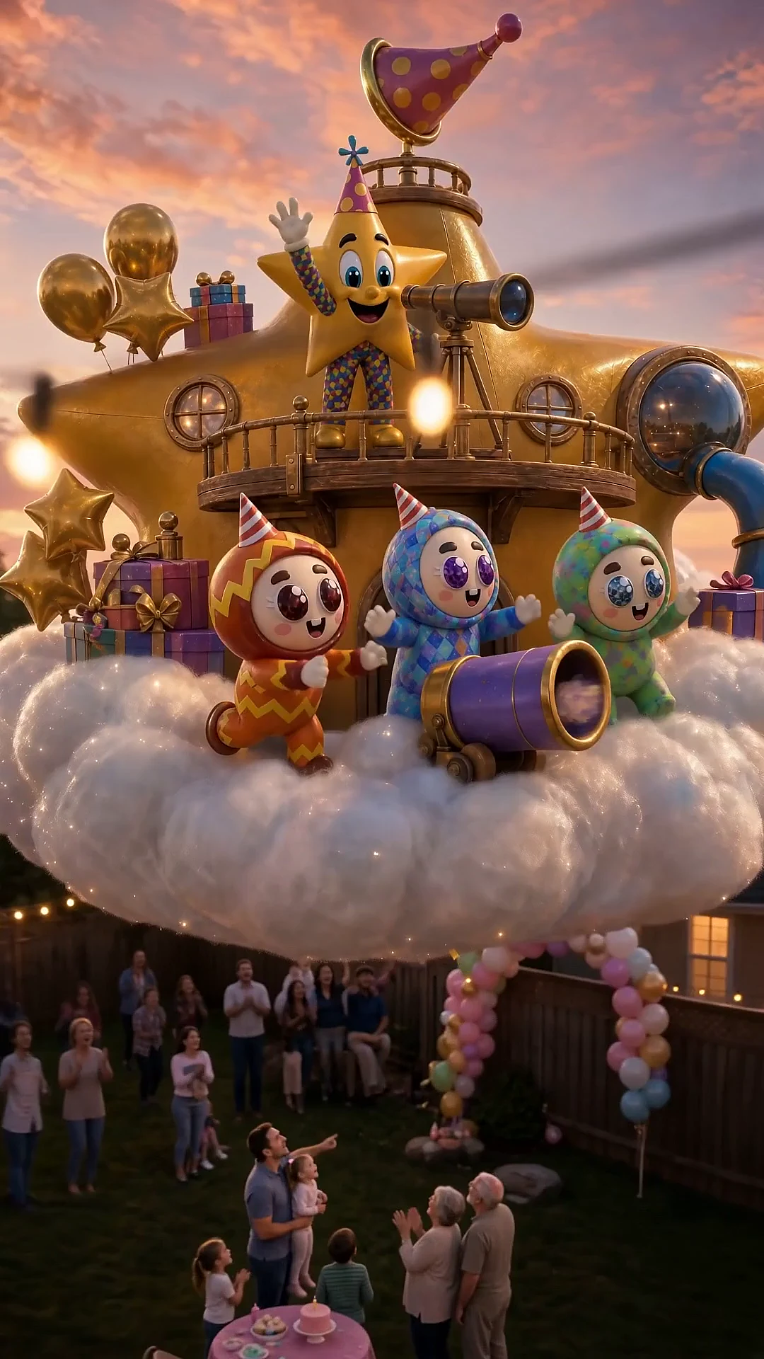 The Crashers arriving at a backyard party