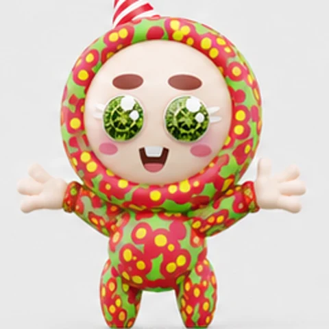 Blossom — the lime flower Crasher with peridot eyes