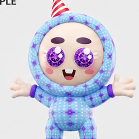 Jewel — the blue diamond-pattern Crasher with amethyst eyes