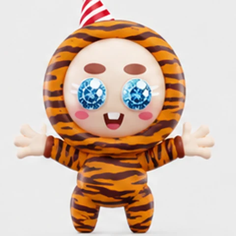Stripes — the tiger-stripe Crasher with aquamarine eyes